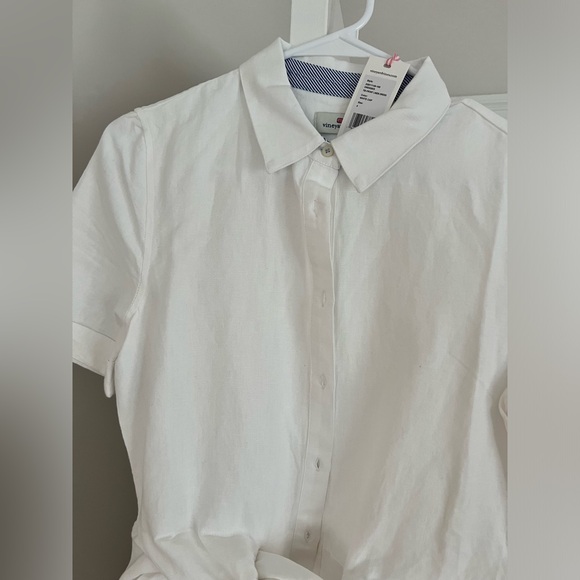 Vineyard Vines tie-front linen dress - Picture 4 of 4